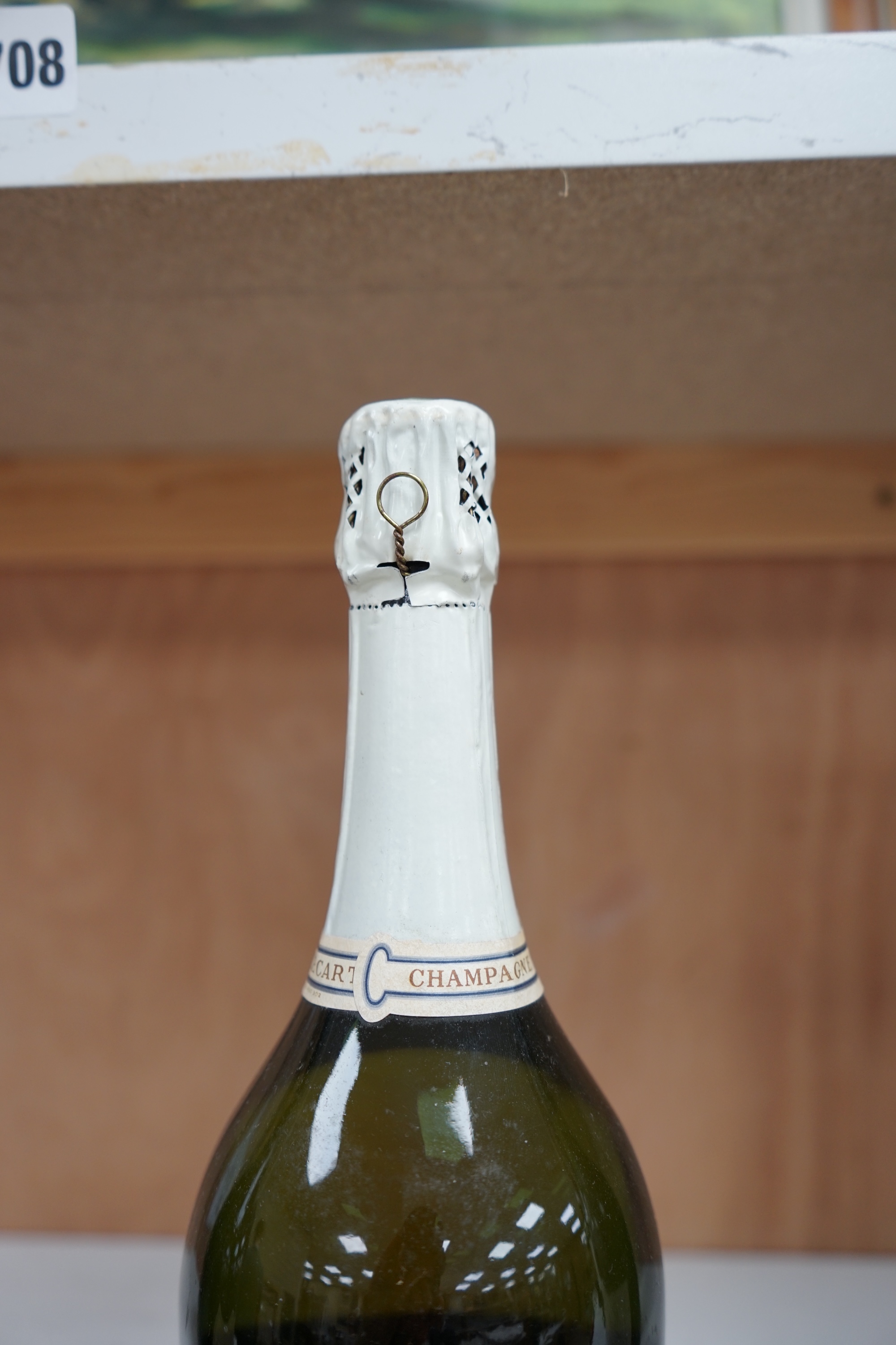 A 1966 Billecart-Salmon bottle of champagne. Condition - good.